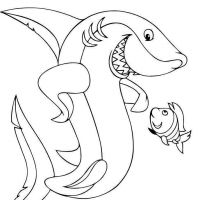 Desenhos para colorir de Tubarões